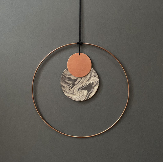 Marbled stoneware wall art