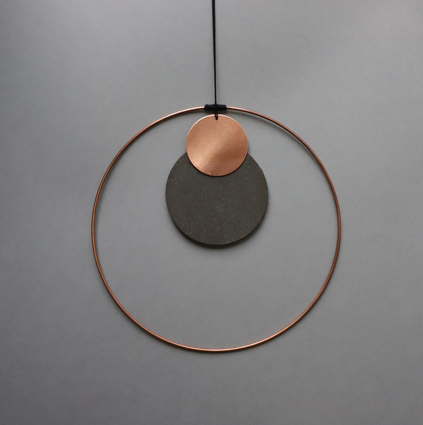 Copper & black. ceramic wall hanging
