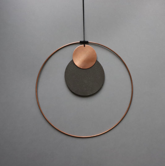 Copper & black. ceramic wall hanging