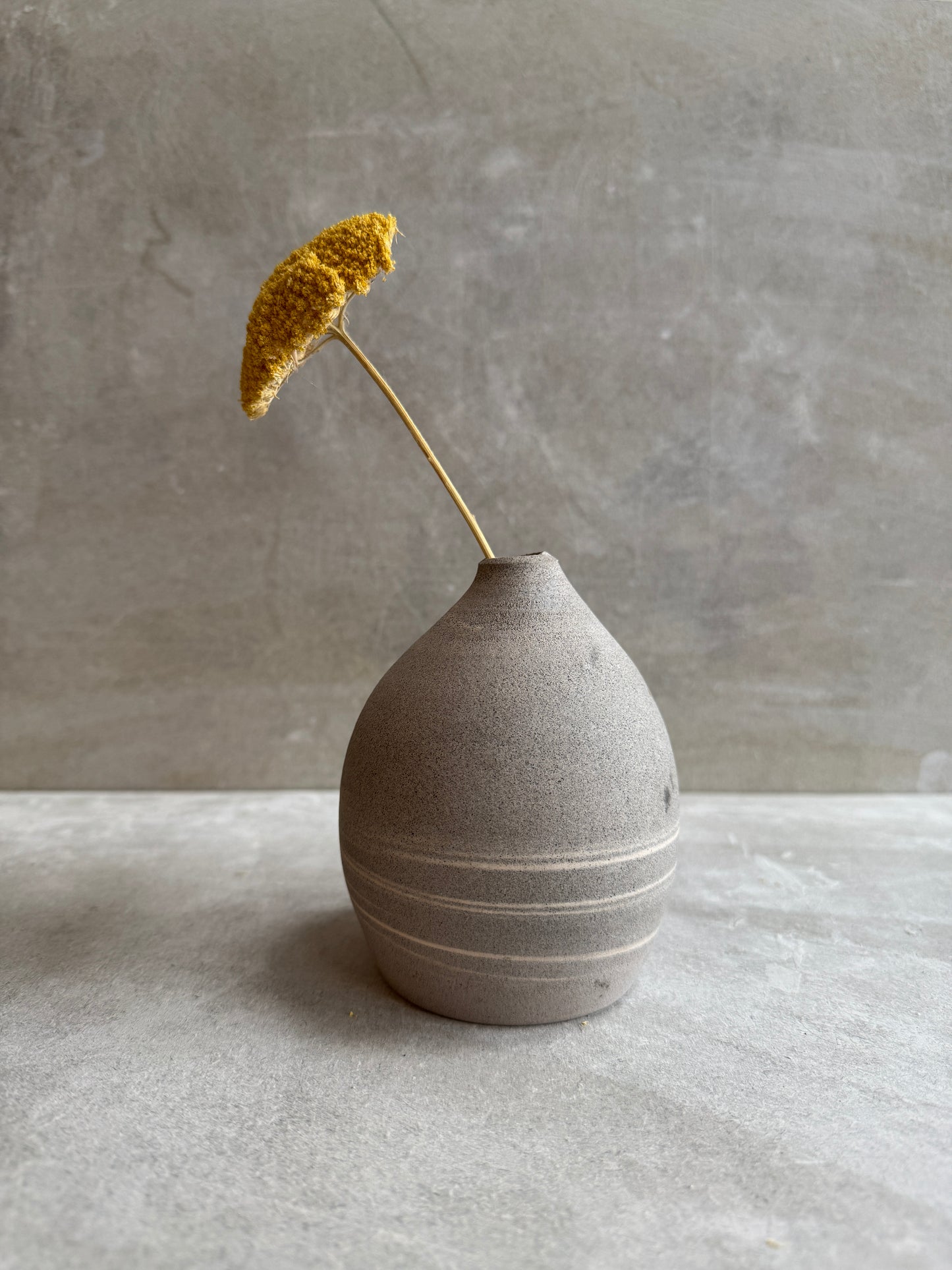 Grey stoneware vase
