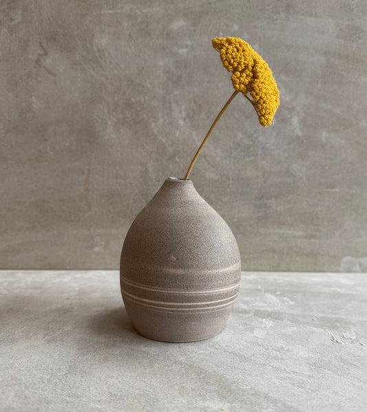 Grey stoneware vase