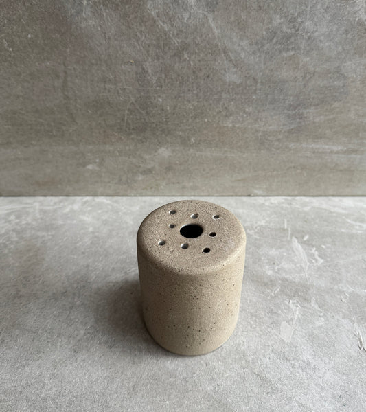 Buff stoneware vase