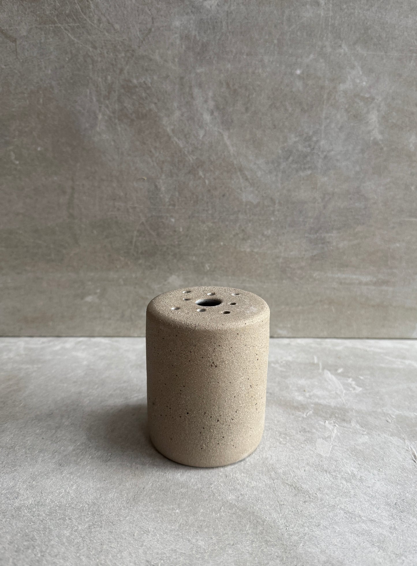 Buff stoneware vase